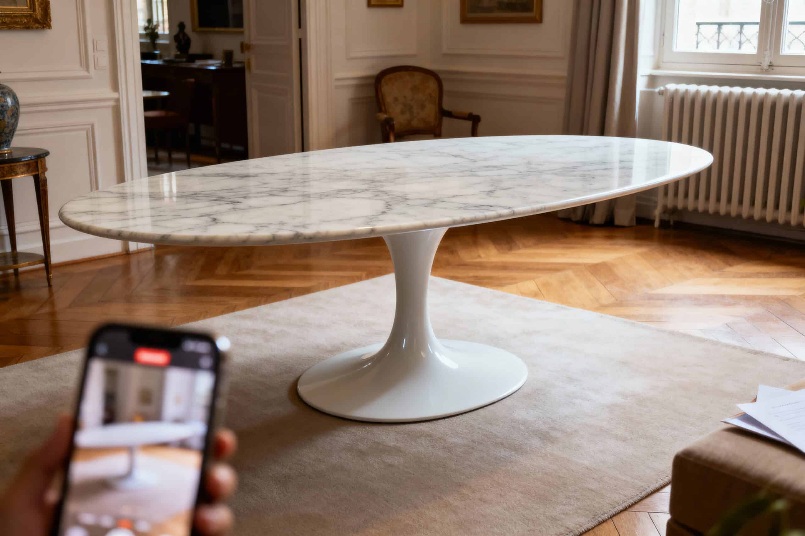 Table en marbre Saarinen