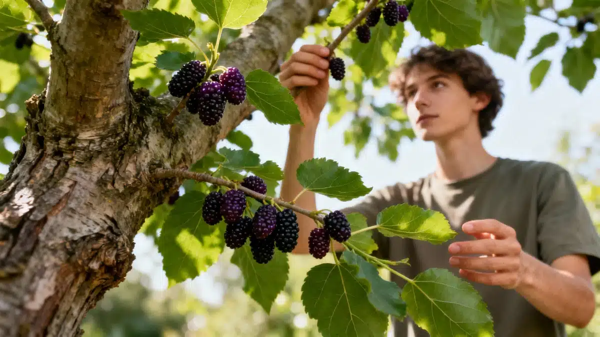 Pourquoi le mûrier platane est l’arbre fruitier incontournable pour une récolte rapide et abondante